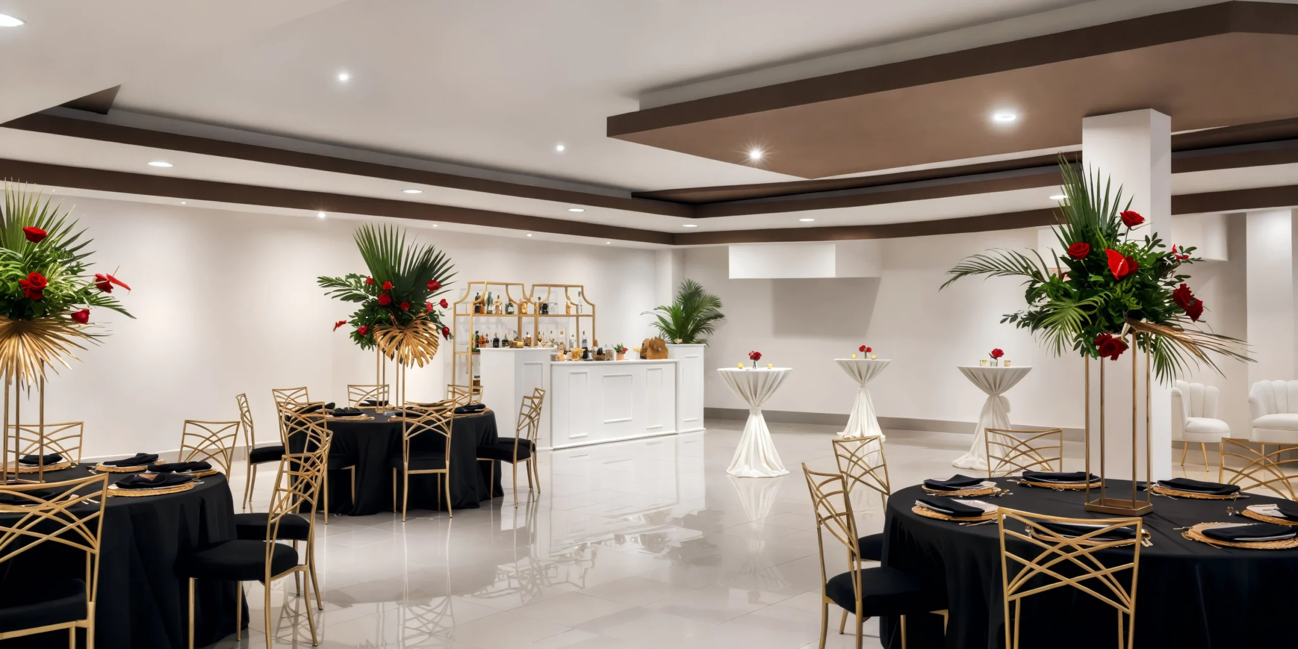 Elegant ballroom reception setup for weddings at Sunscape Coco Punta Cana