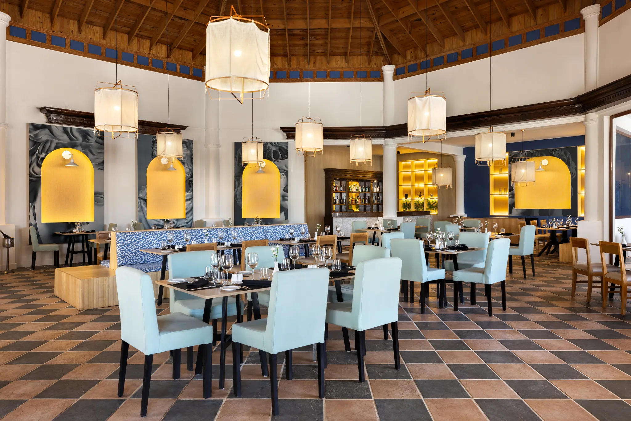 Tiki Taco at Sunscape Coco Punta Cana featuring colorful beachfront décor, casual outdoor seating, and authentic Mexican street food favorites.