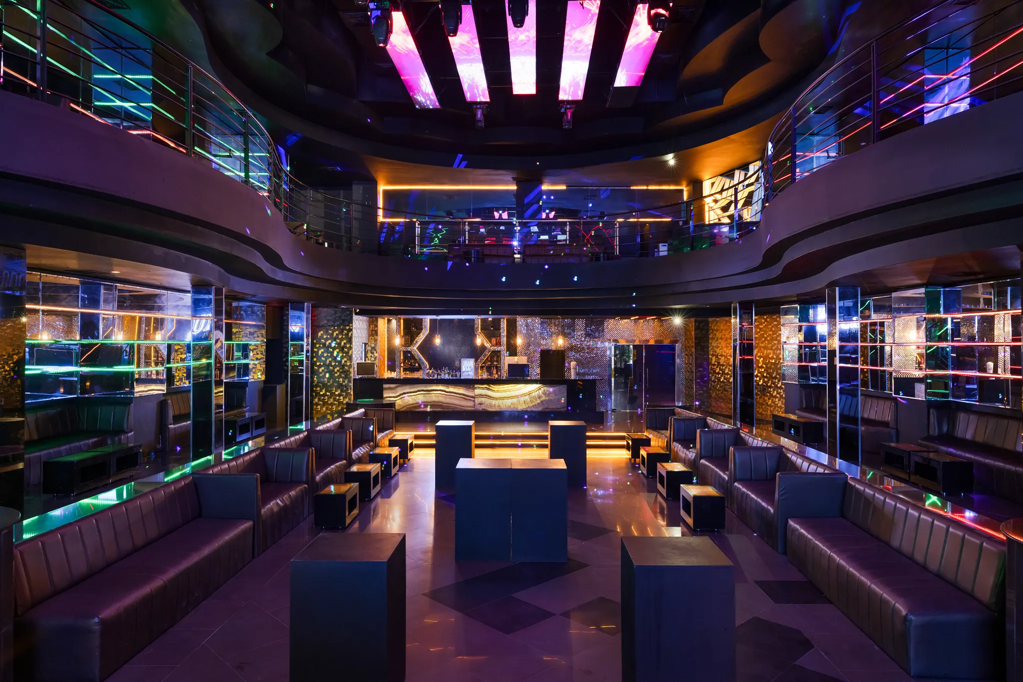 Tropicalia Disco Punta Cana at Sunscape Coco Punta Cana featuring colorful nightclub lighting, modern dance floor, and energetic nightlife atmosphere.
